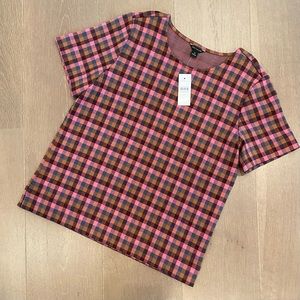 NEW Ann Taylor plaid top